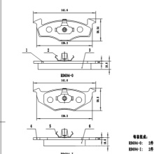 D694 superior stopping power 181178 auto brake  pads for VW POLO